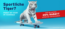 Sportliche 25 % Rabatt auf Wartung und Verschleißteile
