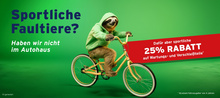 Sportliche 25 % Rabatt auf Wartung und Verschleißteile